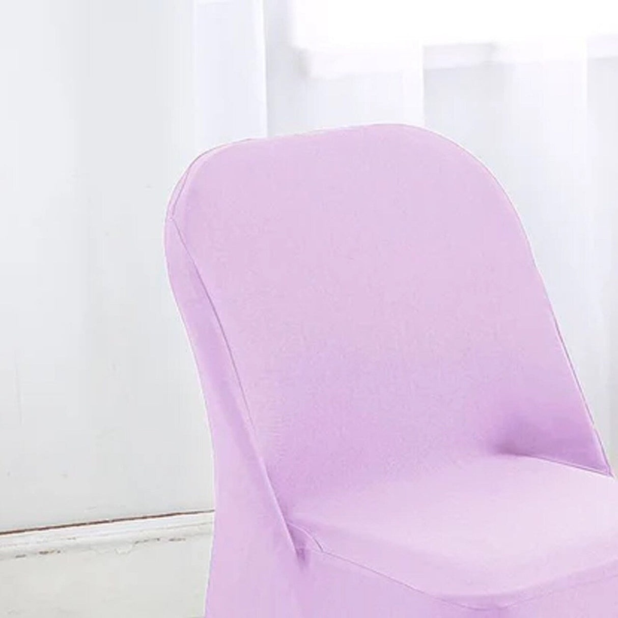 1 Piece Lavender Stretch Spandex Chair Cover for Elegant Folding Seating