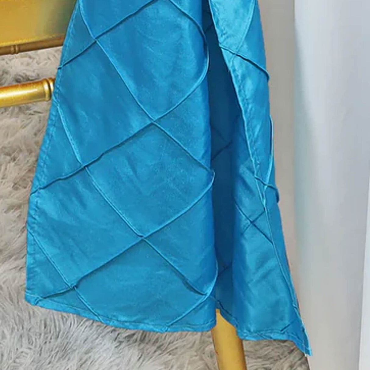 10 Pieces Turquoise Pintuck Taffeta Chair Sashes Elegant Wedding Decor 9" x 108"