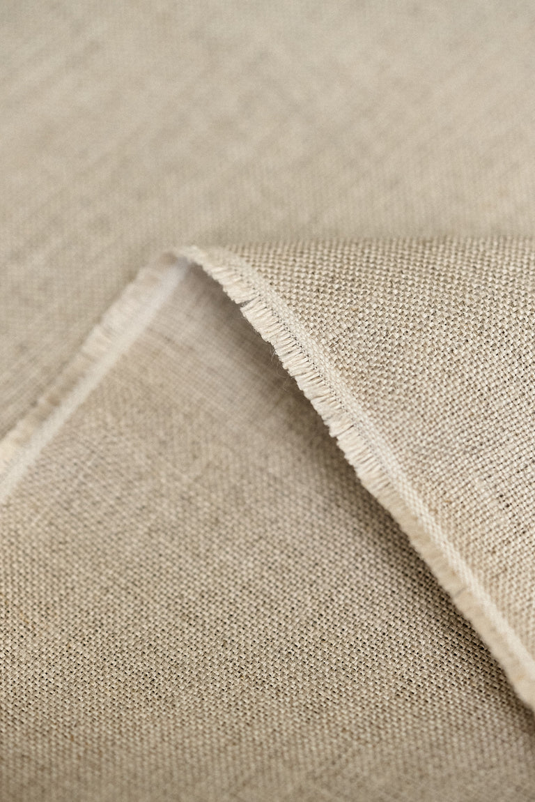 1 Yard Pure Linen Fabric Natural Midweight Solid 7.7 oz 58 Inches Wide