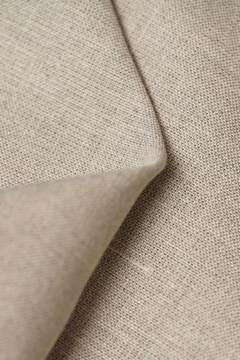 1 Yard Pure Linen Fabric Natural Midweight Solid 7.7 oz 58 Inches Wide