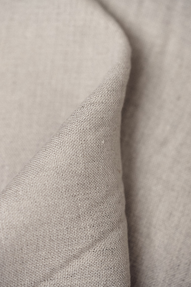 1 Yard Pure Linen Fabric Light Natural Midweight Solid 7 oz 57 Inches Wide