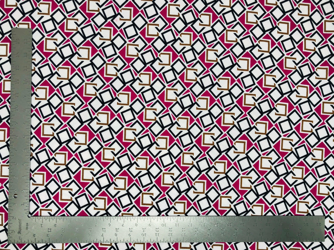 1 Yard Liverpool Knit Geometric Fabric for Dresses, Cardigans, DIY Fashion Projects Width 58 60 Inches
