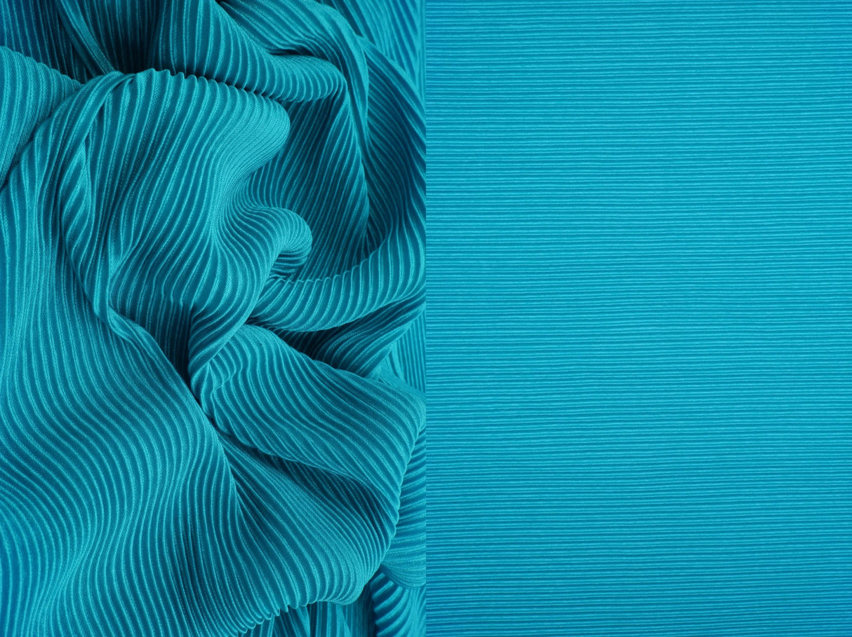 Bodre Interlock Pleated Plisse Fabric 1 Yard Lightweight Textured Drape 58/60" Wide
