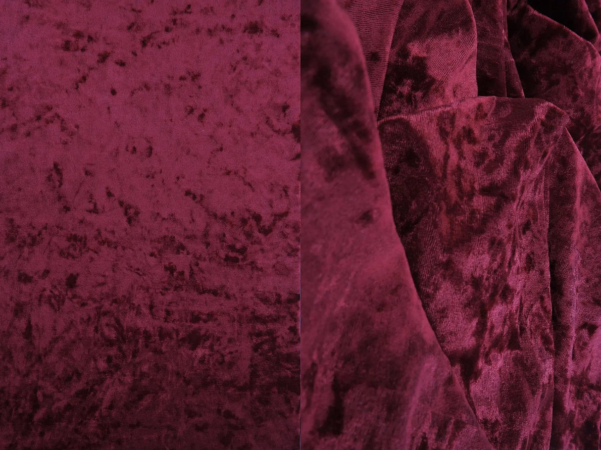 Crushed Velvet Solid Fabric 1 Yard Soft Stretch Shiny Finish 58/60" Wide