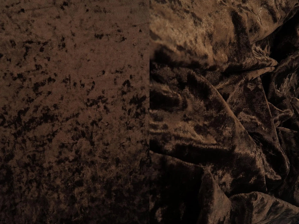 Crushed Velvet Solid Fabric 1 Yard Soft Stretch Shiny Finish 58/60" Wide