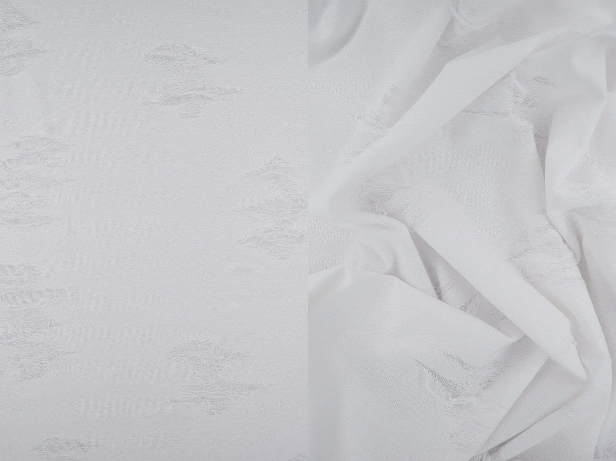 63/65" Double Knit Distressed Jacquard Solid Fabric 25% Cotton 72% Polyester 3% Spandex 180 GSM Yard