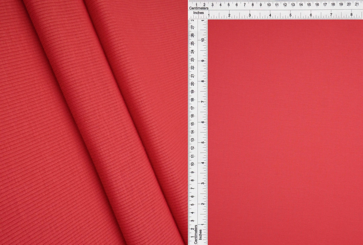 1 Yard Rib 2x1 Solid Knit Fabric, 54/56? Wide Polyester Spandex Blend