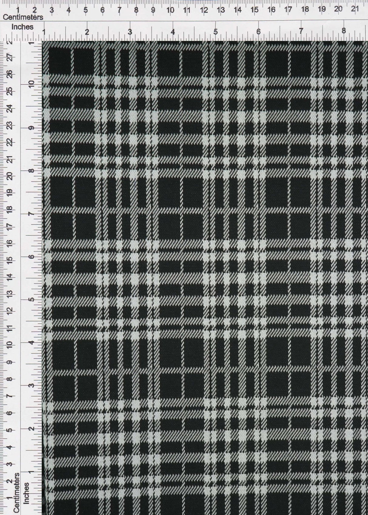 59/60" Double Knit Plaid Jacquard Fabric 96% Polyester 4% Spandex 250 GSM