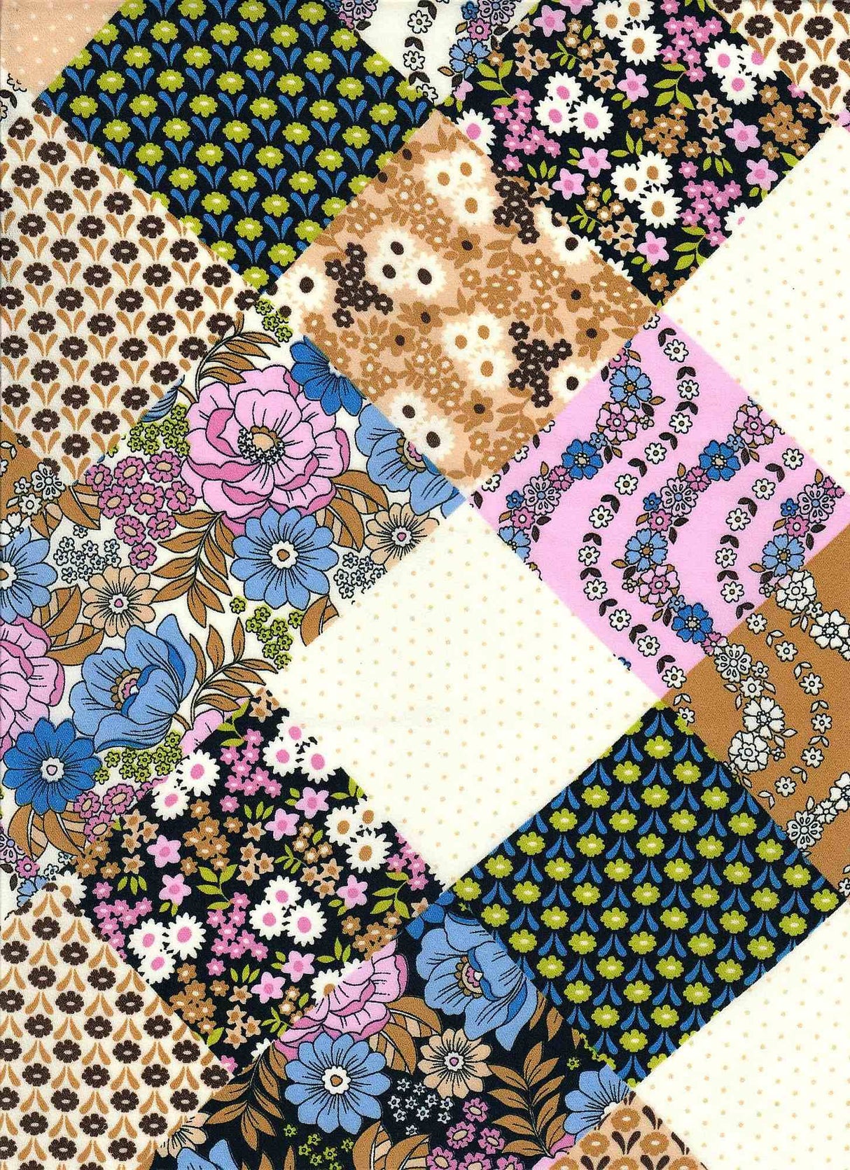 1 Yard Wool Dobby Floral Patchwork Fabric, 57/58'' Wide 100% Polyester