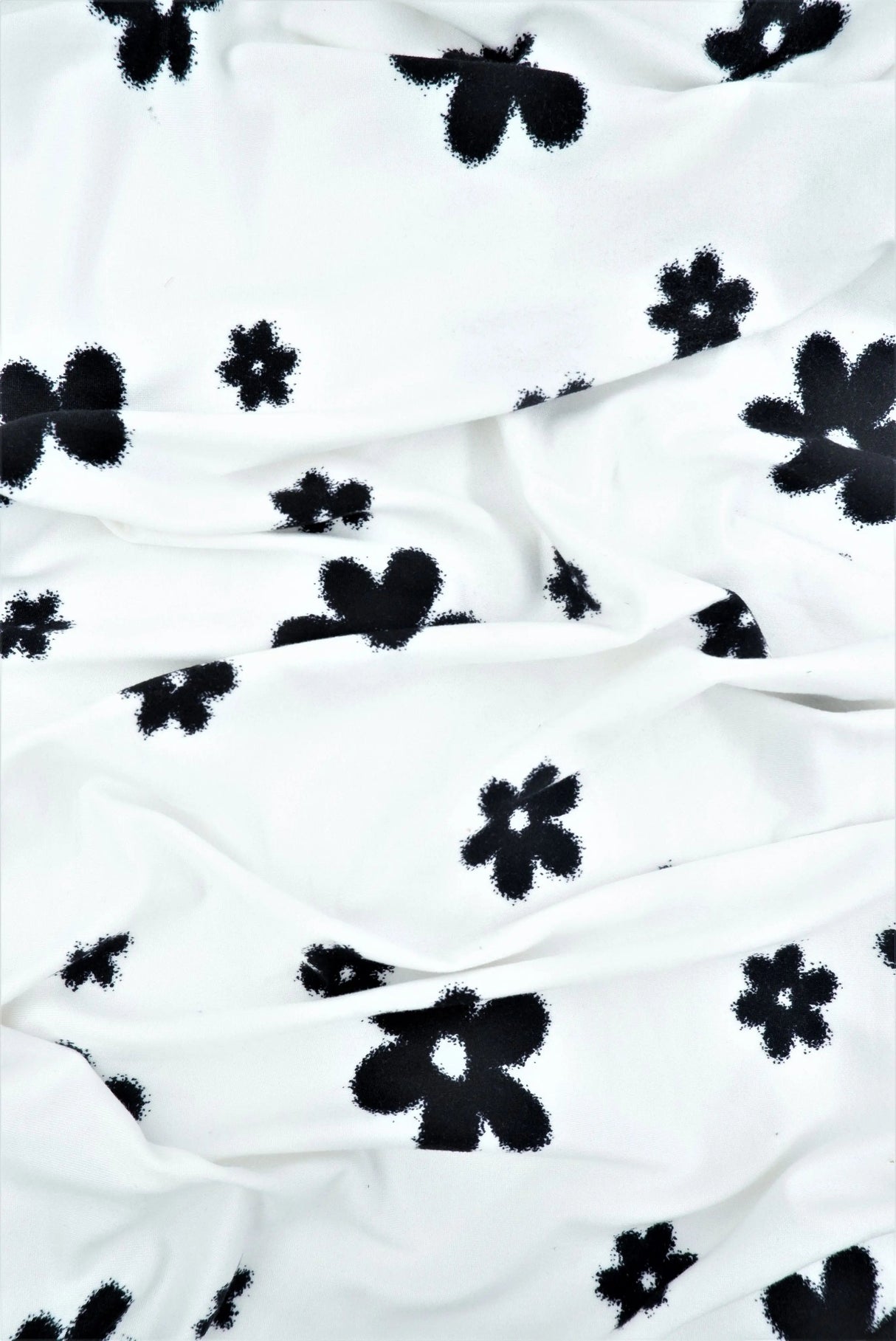 DTY Brushed Floral Knit Fabric, Soft Stretch Flower Print 58/60" Wide