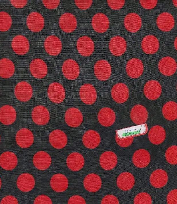 1 Yard Polyester Spandex Mesh Fabric Dot Print Lightweight Soft Stretch Sheer 54" Width