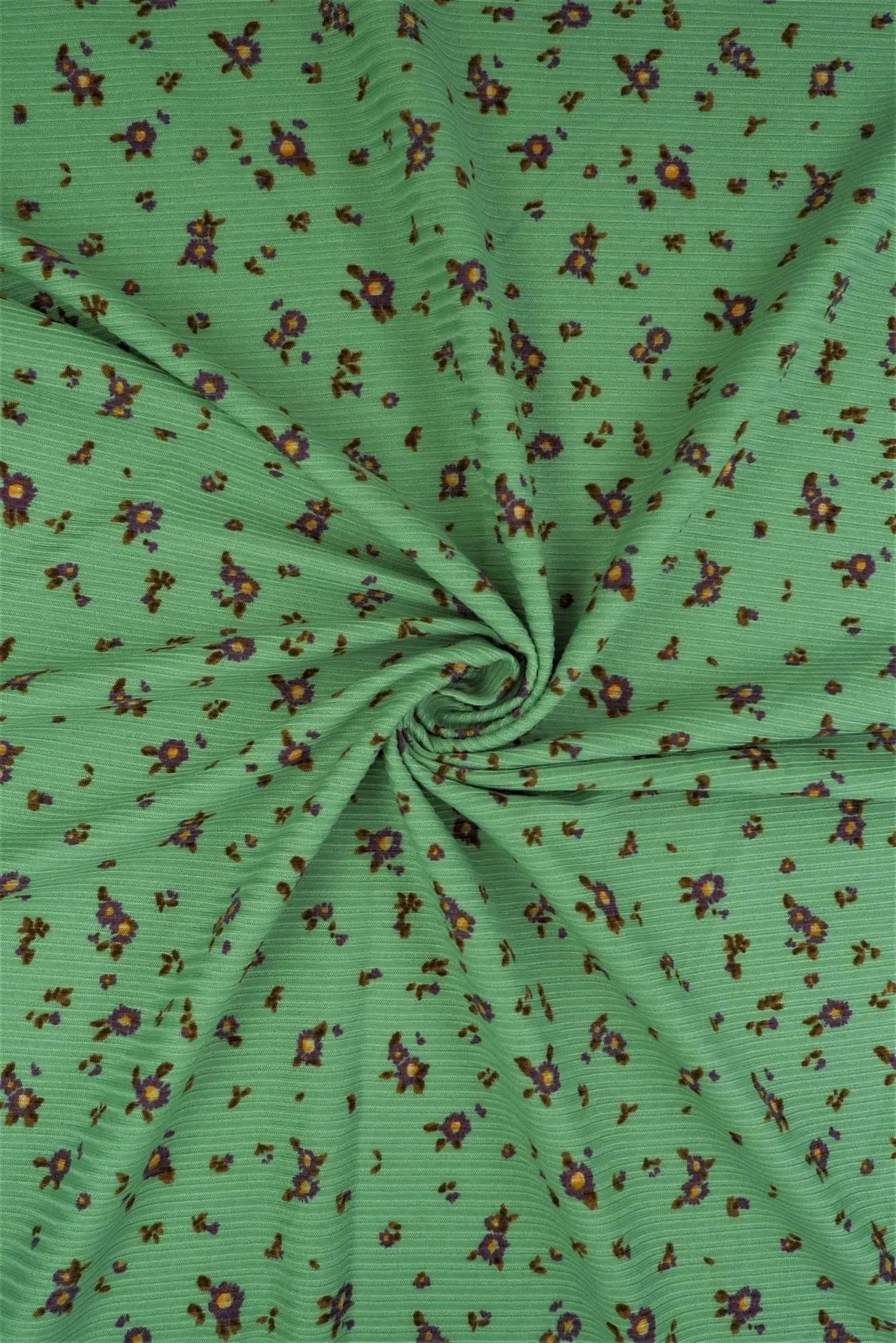 1 Yard Ditsy Floral 4X2 Yummy Rib Knit Fabric Soft Stretch 58/60 Inches Wide