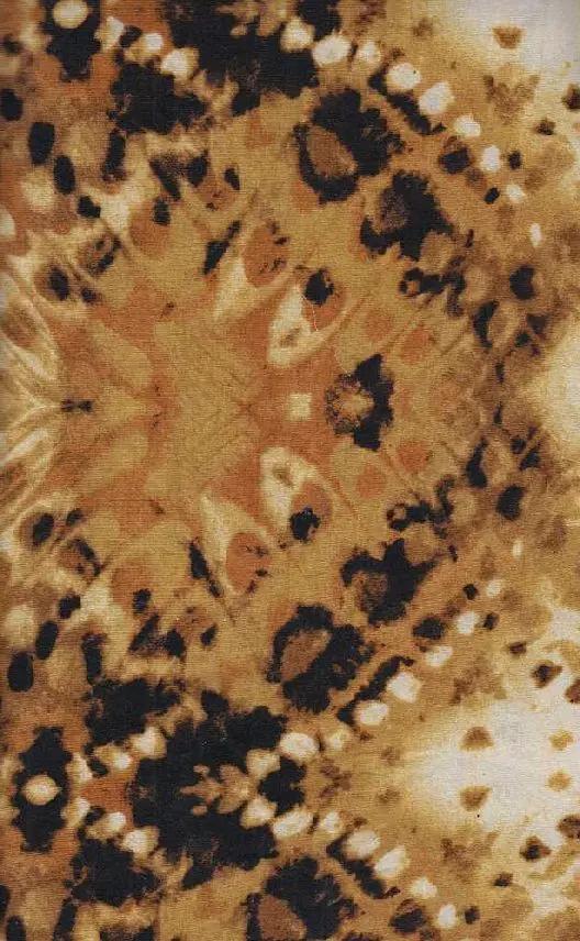 1 Yard Rayon Spandex Jersey Medallion Print Fabric 170 GSM, 58/60'' Wide Mustard