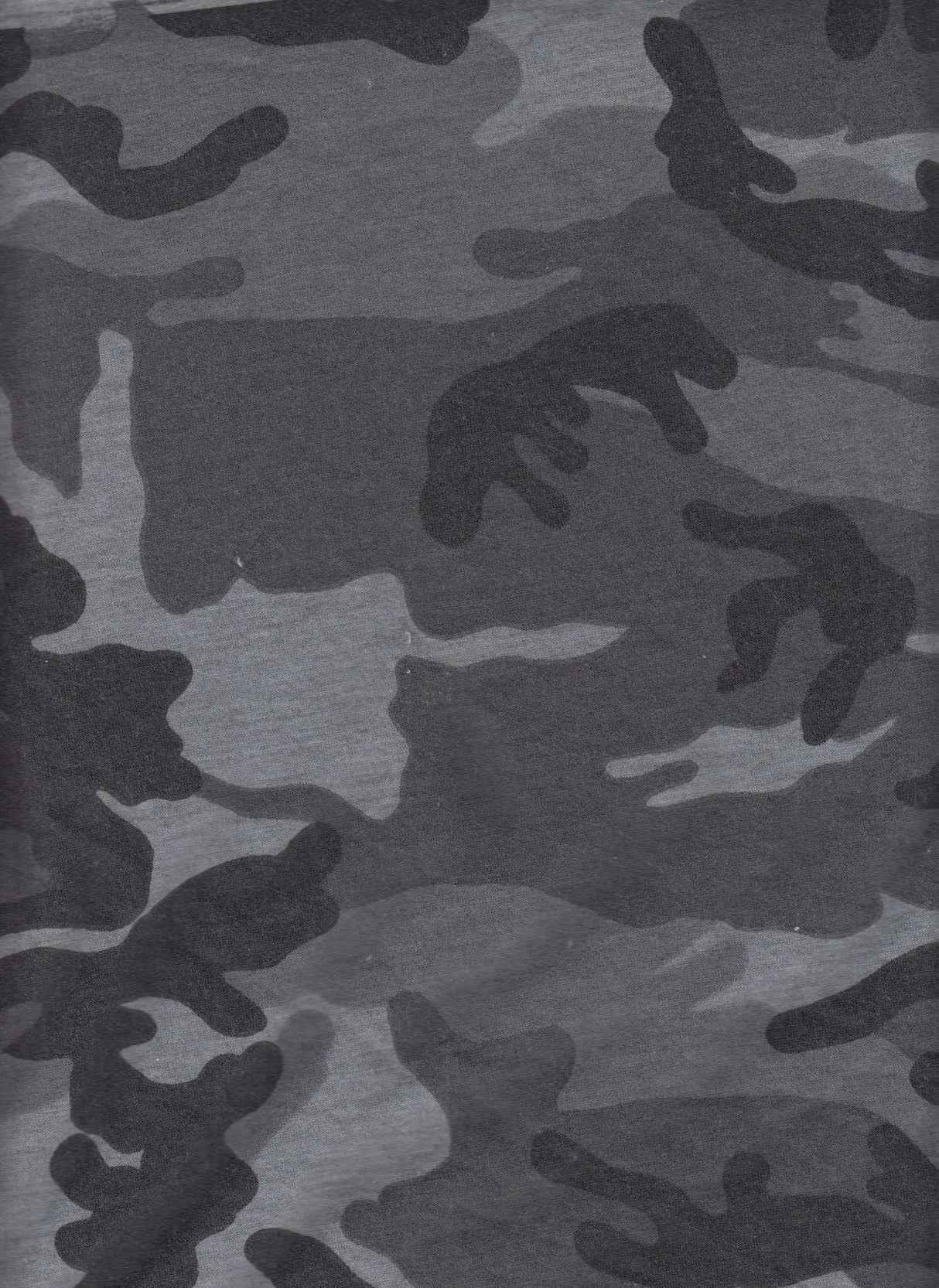 1 Yard French Terry Camouflage Print Fabric, 58/60'' Wide Polyester Rayon Spandex Blend