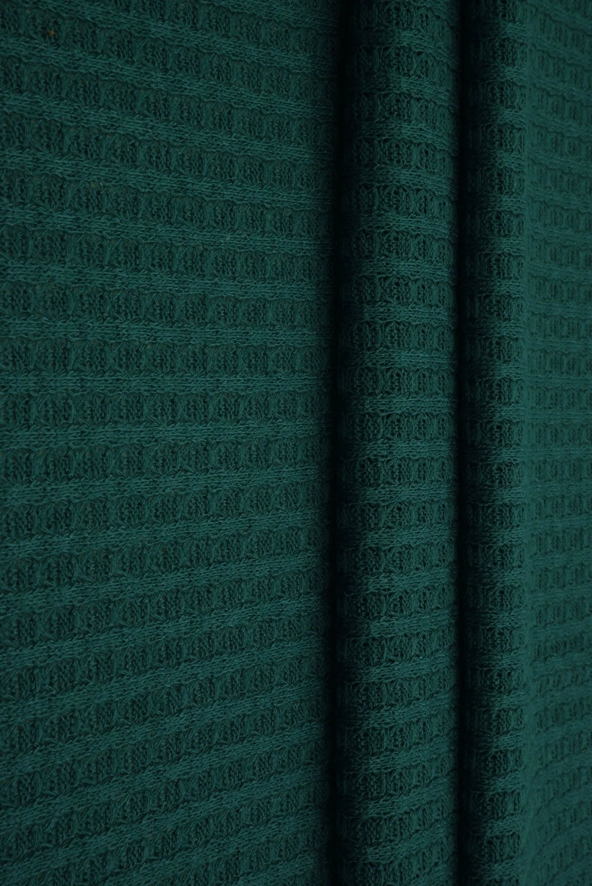 1 Yard Waffle Solid Knit Fabric, 58/60'' Wide Polyester Rayon Spandex Blend