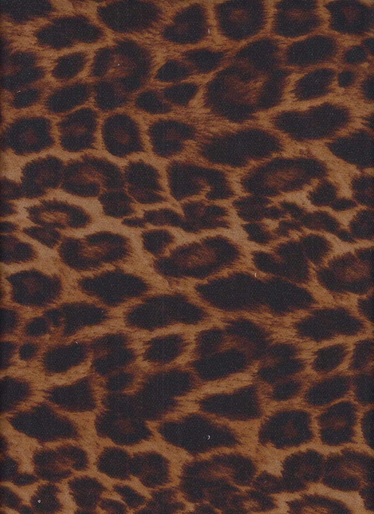 1 Yard Camel French Terry Animal Print Knit Fabric, 58/60'' Wide Polyester Rayon Spandex Blend