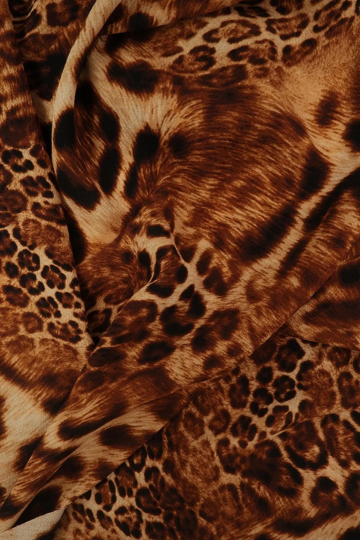 1 Yard Ghost Crepe Animal Print Woven Fabric Stretch Durable Drapery 57/58" Width