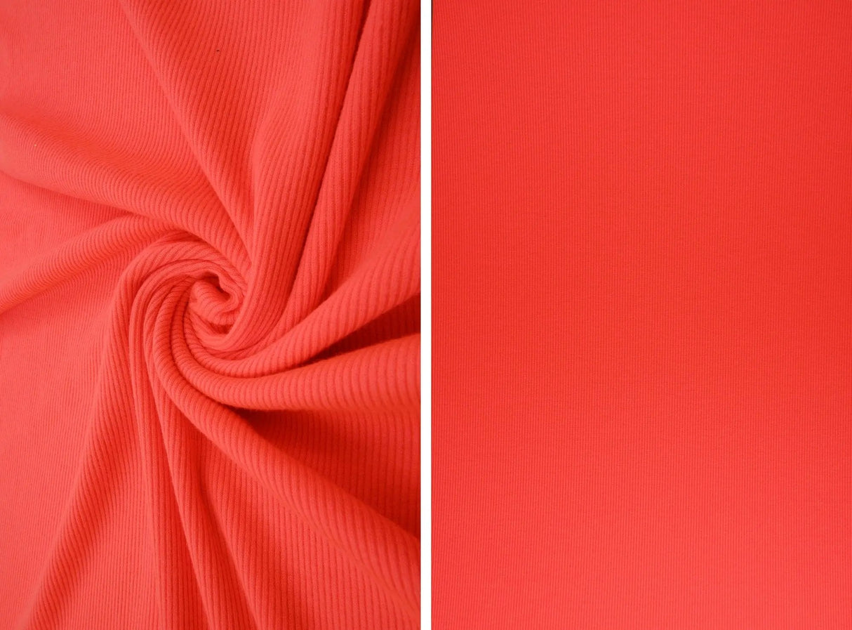 1 Yard 2x1 Solid Rib Knit Fabric, 54/56? Wide Polyester Spandex Blend