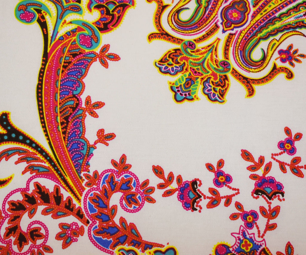 1 Yard Soft Pink & White Baroque Print Jersey Knit Lightweight, Stretchy, and Perfect for Stylish Looks, 57 Inches Wide