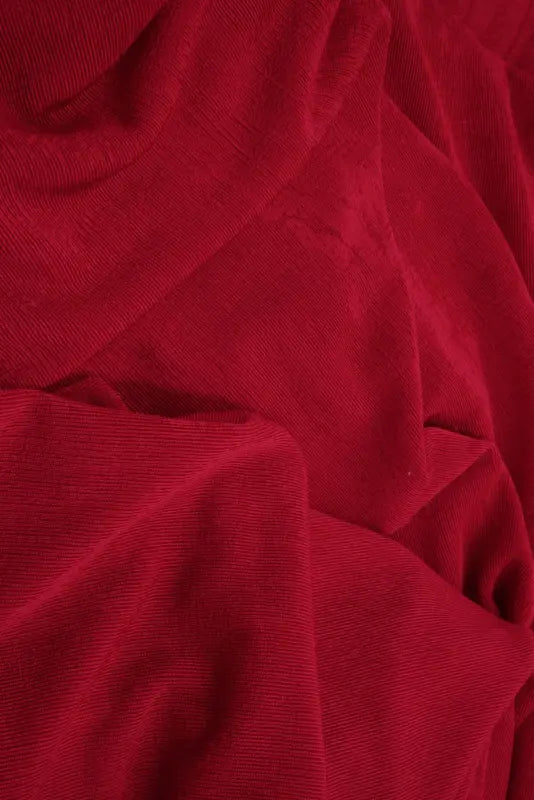 1 Yard Slinky Rib Knit Fabric 1x1 Solid Polyester Spandex Stretch 52/54 Inches