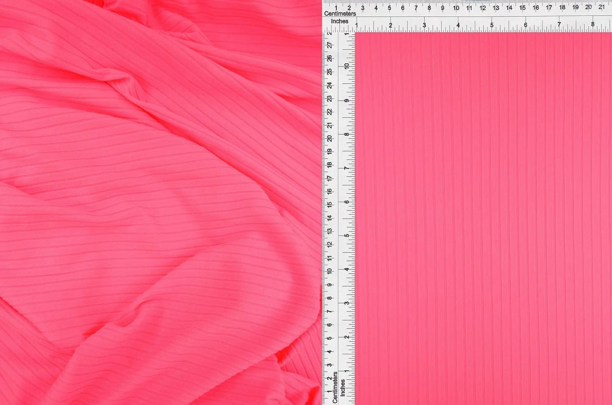 1 Yard Yummy Ribbed Solid Knit Fabric 8x3 Texture, Soft Polyester Spandex 58/60″ Wide