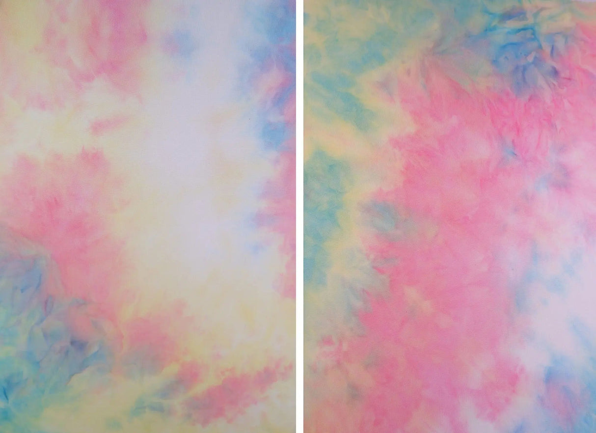 1 Yard DTY Brushed Tie-Dye Knit Fabric, 58/60'' Wide Polyester Spandex Blend