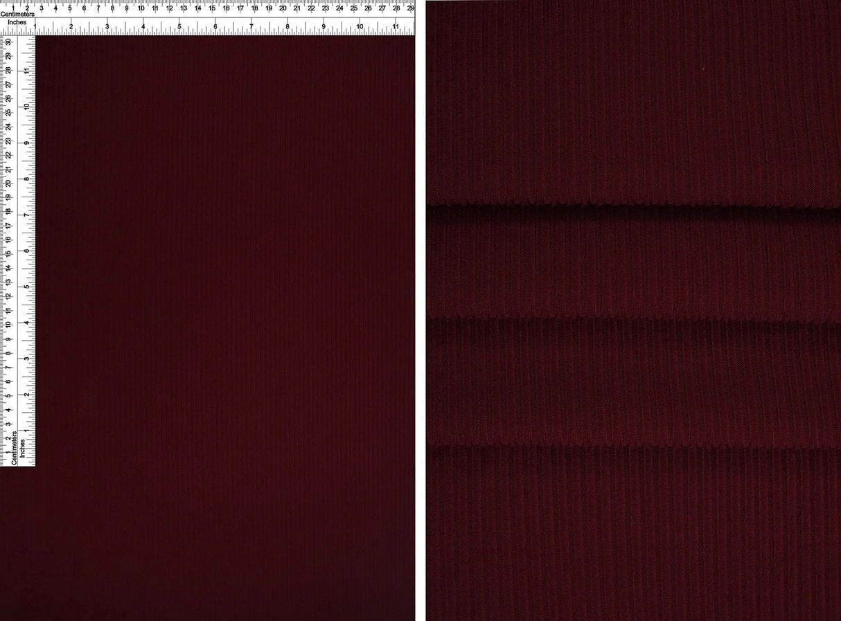 Soft Solid 4×2 Yummy Rib Knit Stretch Fabric, 87% Polyester 13% Spandex, 58/60'' Wide