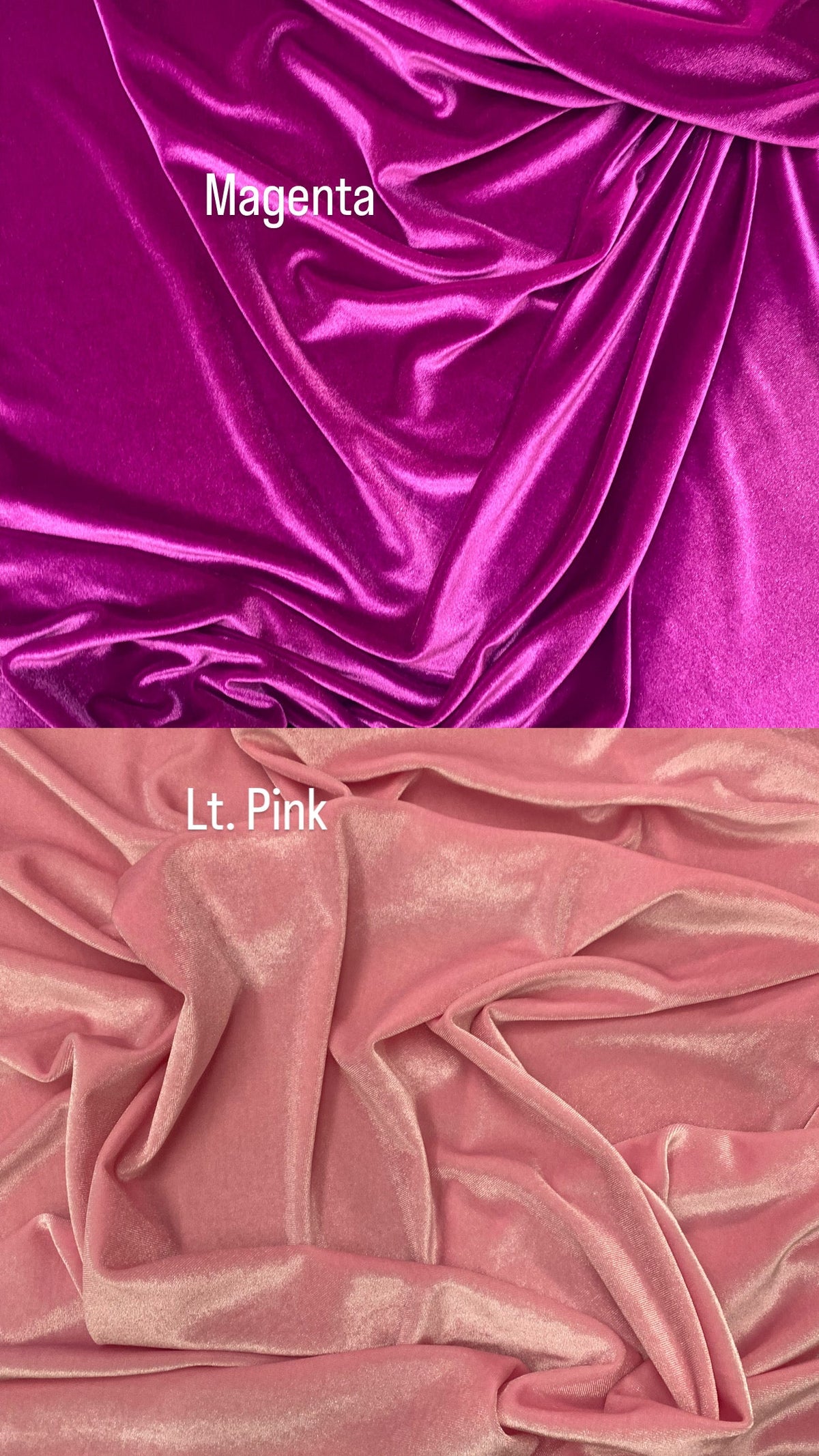 Pink Stretch Velvet Fabric - Pink, 58"-60" Wide