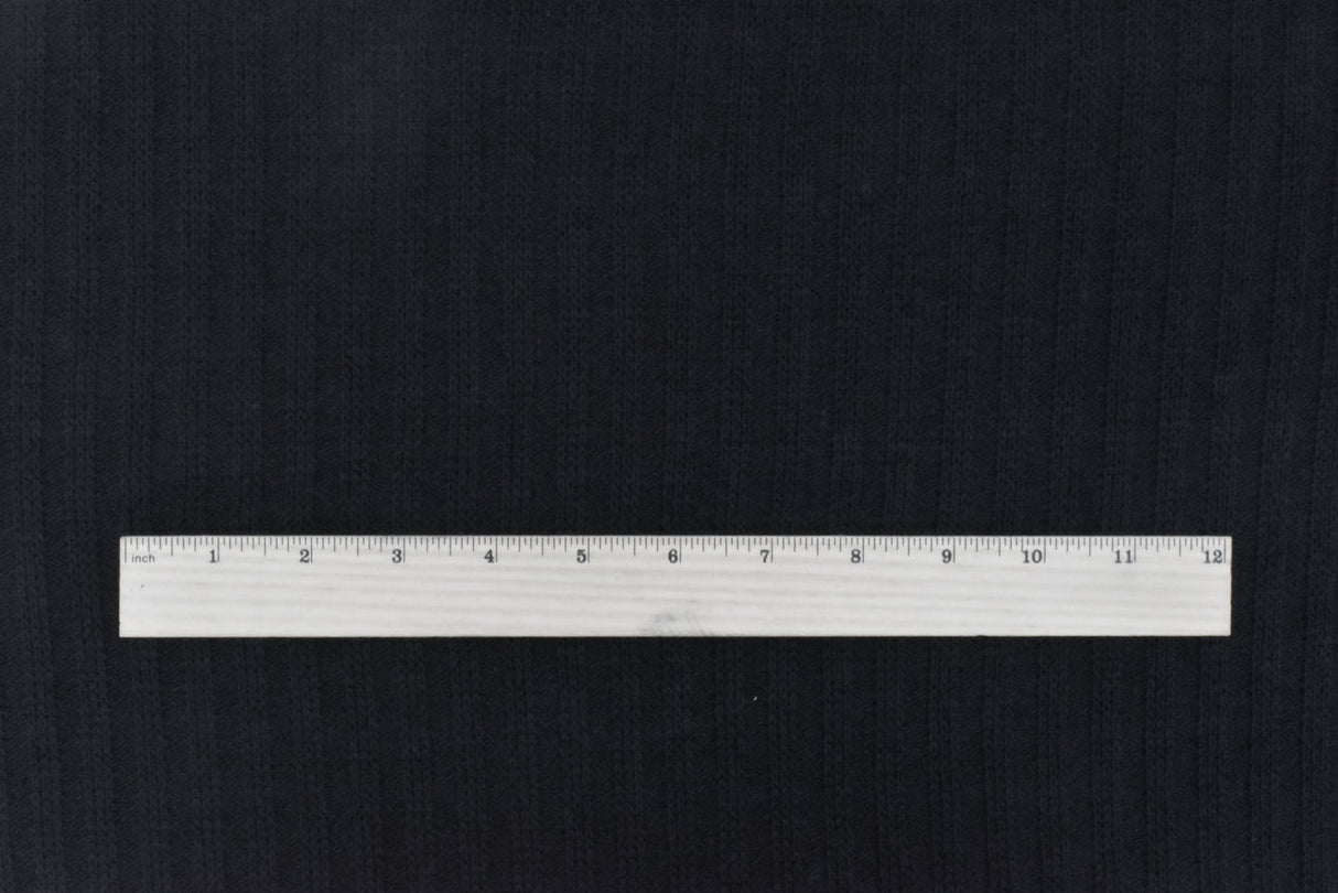 1 Yard Simple Black Poly Acrylic Stripe Sweater Knit Fabric Apparel 78 Inches Width