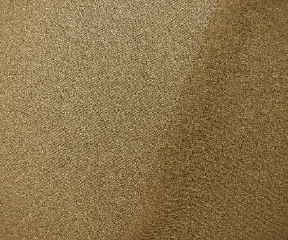 1 Yard Brown Luxurious Elegant Triacetate Poly Crepe Back Satin Fabric Apparel Dressmaking