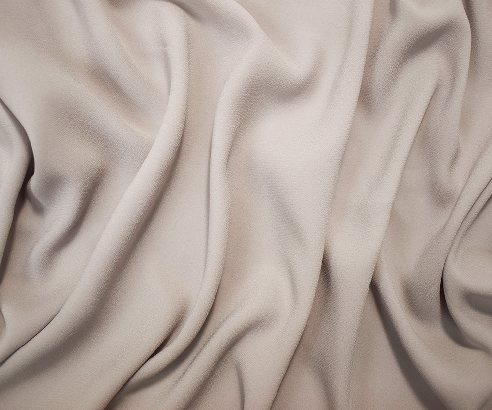 1 Yard Light Gray Triacetate Poly Crepe Back Satin Fabric Apparel Dressmaking 54 Inches Width