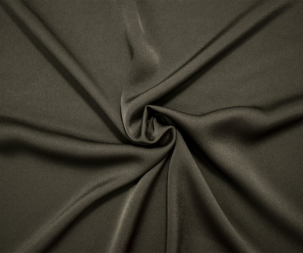 1 Yard Dark Brown Triacetate Poly Crepe Back Satin Fabric Apparel Dressmaking 54 Inches Width
