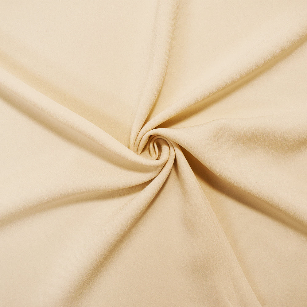 1 Yard Cream Beige Triacetate Poly Crepe Back Satin Fabric Apparel Dressmaking 54 Inches Width