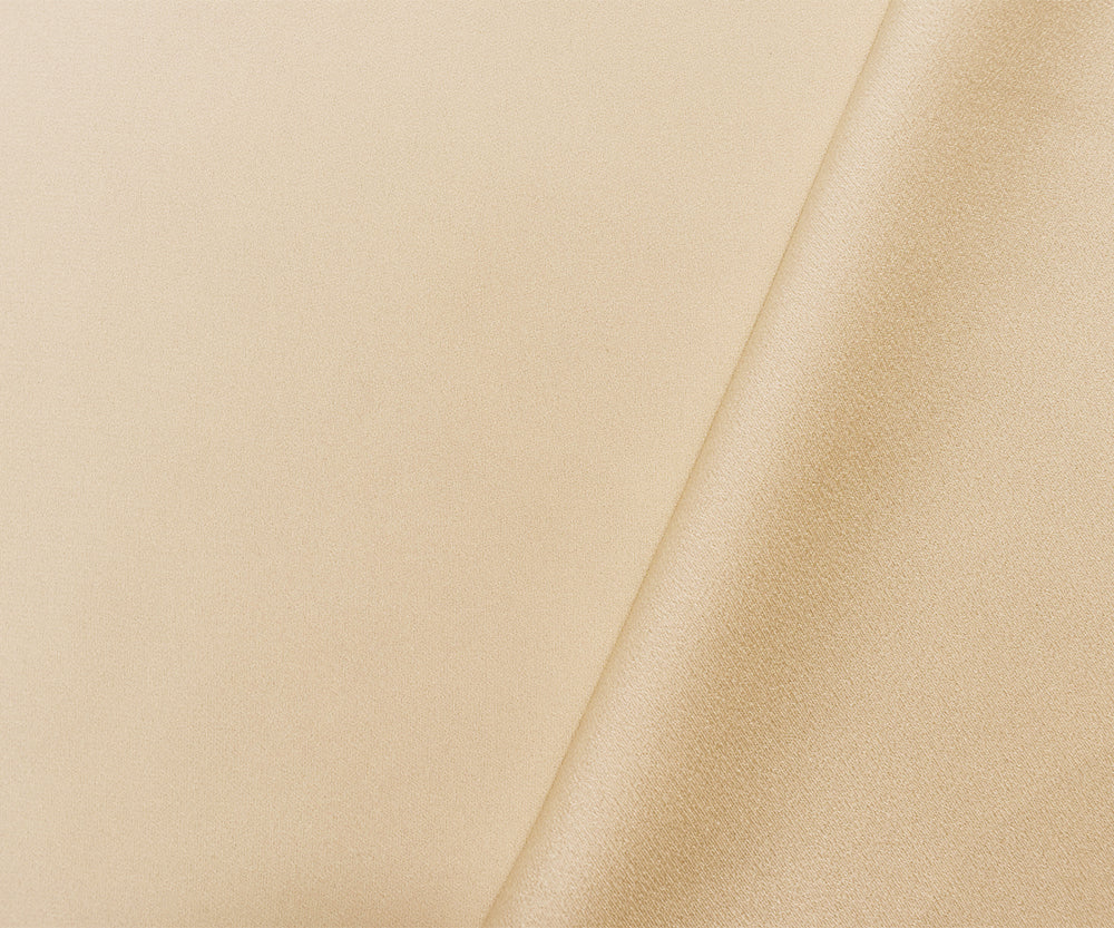 1 Yard Cream Beige Triacetate Poly Crepe Back Satin Fabric Apparel Dressmaking 54 Inches Width