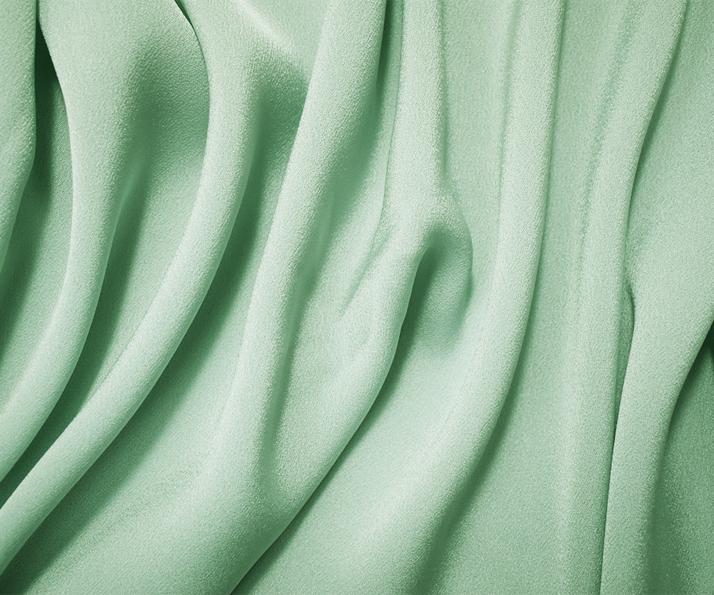 1 Yard Aqua Mist Blue Triacetate Poly Crepe Back Satin Fabric Apparel Dressmaking 54 Inches Width