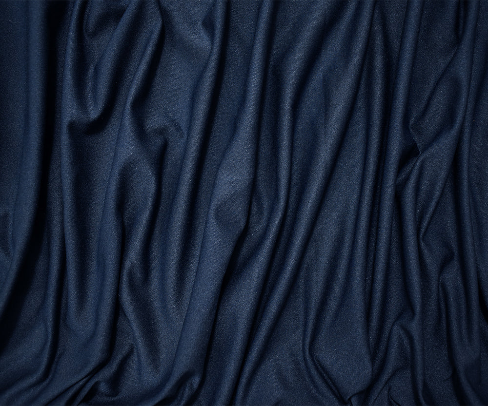 1 Yard Blue Polyester Stretch Spandex Activewear Knit Fabric Soft Lustrous Four Way Fabric 62 Inches Width