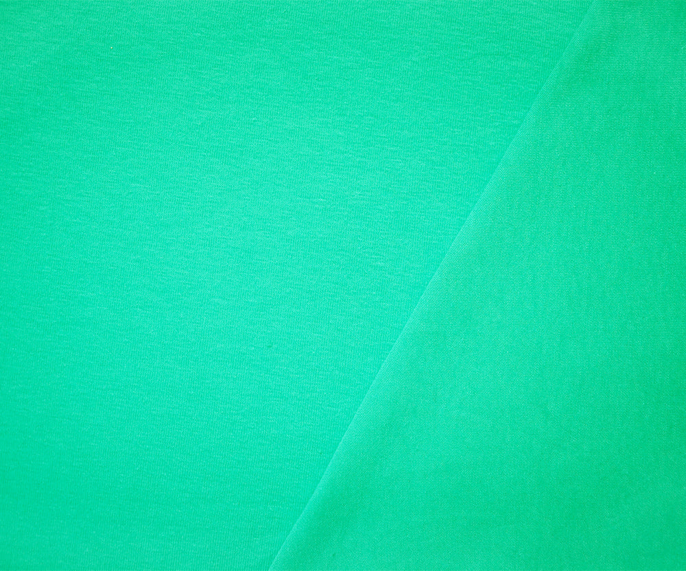 1 Yard Scrubs Green Organic Stretch Jersey Matte Look, Easy Drape, and Chill Fit, 58 Inches Wide