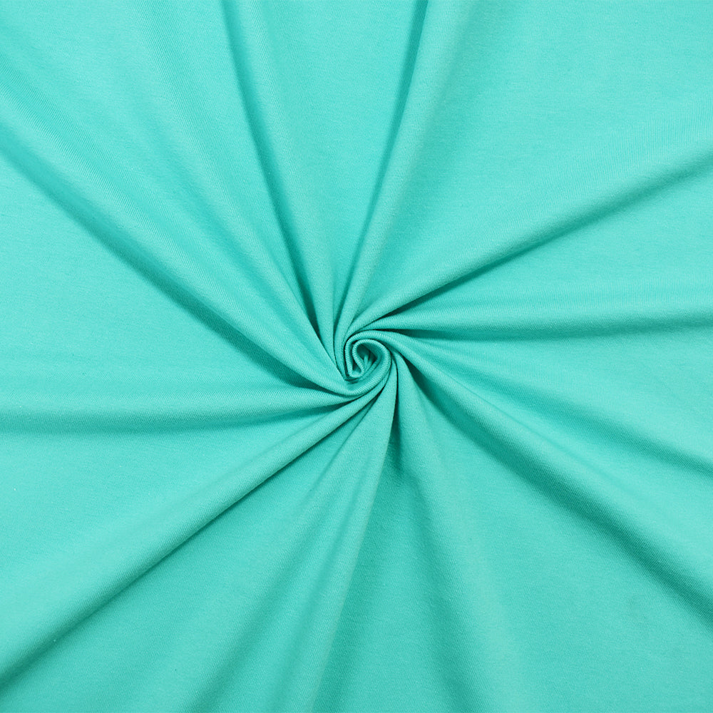 1 Yard Aqua Turquoise Matte Jersey with a Silky Cotton Texture, Great for Flexible, Stylish Pieces, 58 Inches Wide