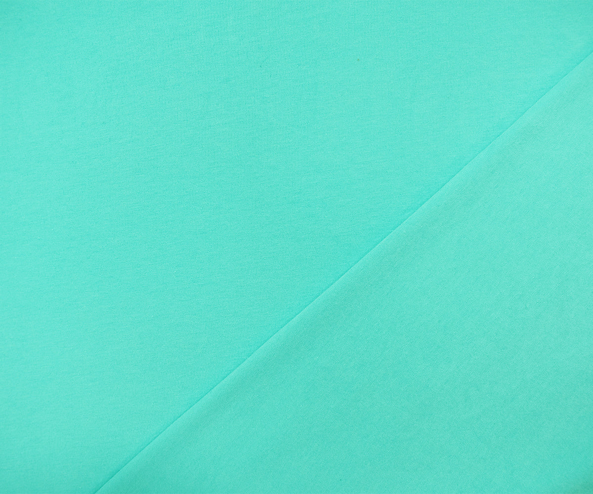 1 Yard Aqua Turquoise Matte Jersey with a Silky Cotton Texture, Great for Flexible, Stylish Pieces, 58 Inches Wide