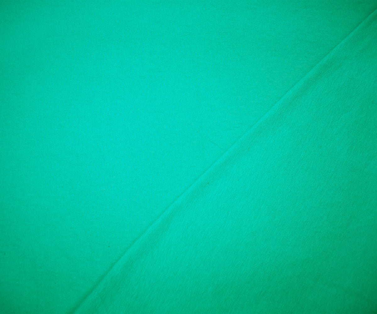 1 Yard True Turquoise Eco-Friendly Cotton Stretch Matte Jersey Knit, Ideal for Clothing and DIY, 60 Inches Width