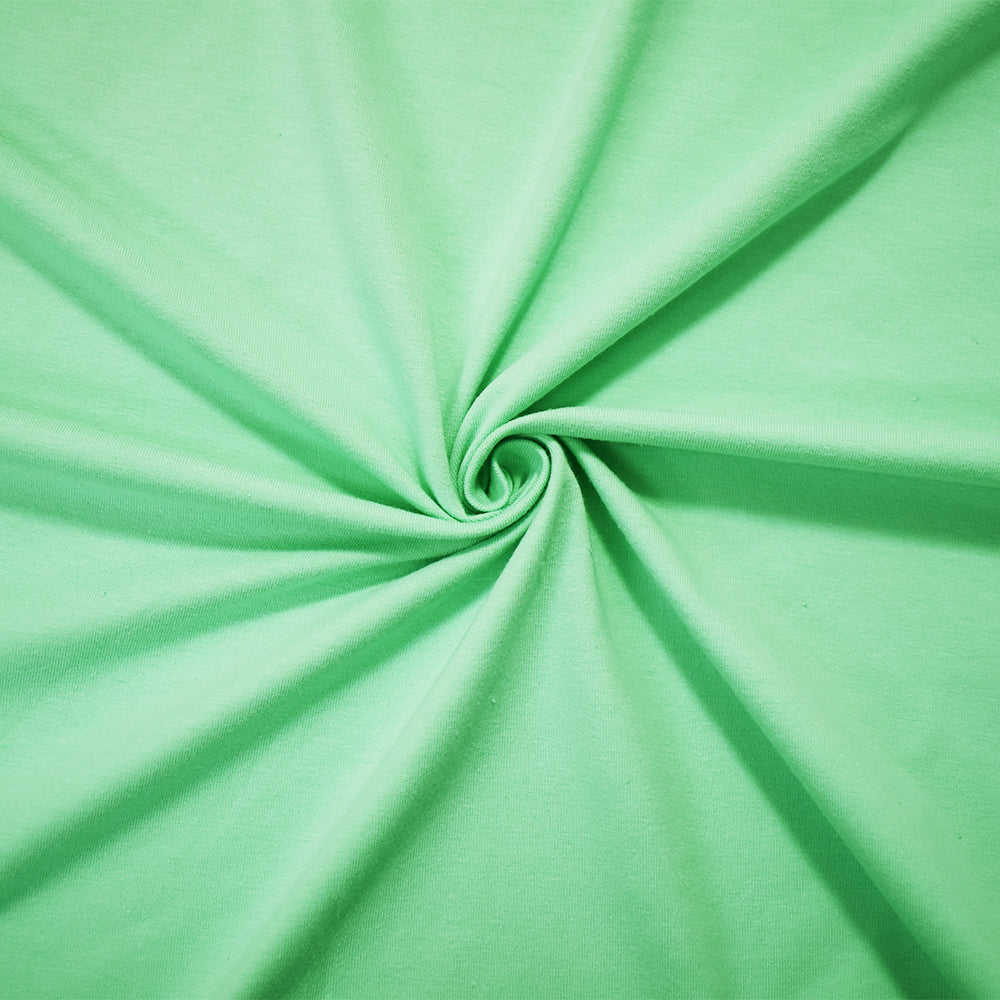 1 Yard Pastel Spearmint Green Cotton Stretch Jersey Knit Fabric for Apparel Tees Dresses Activewear 58 Inches Width