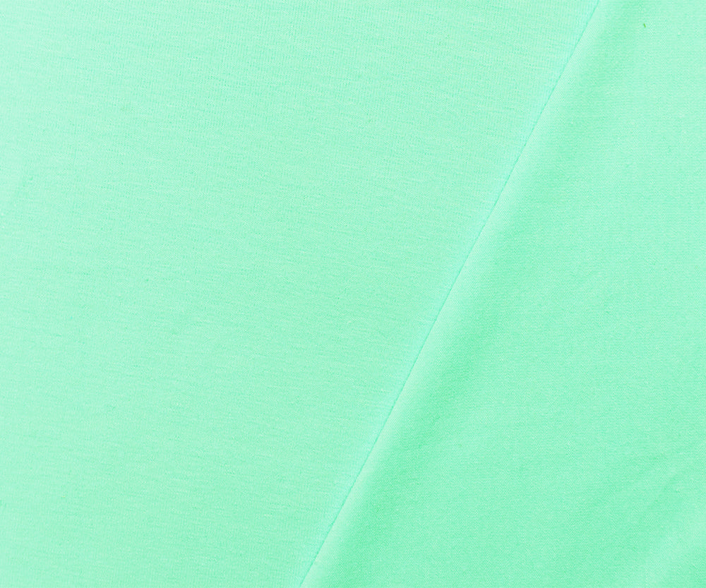 1 Yard Light Mint Green Cotton Solid Stretch Spandex Jersey Knit Fabric for Apparel Tees Dresses 58 Inches Width