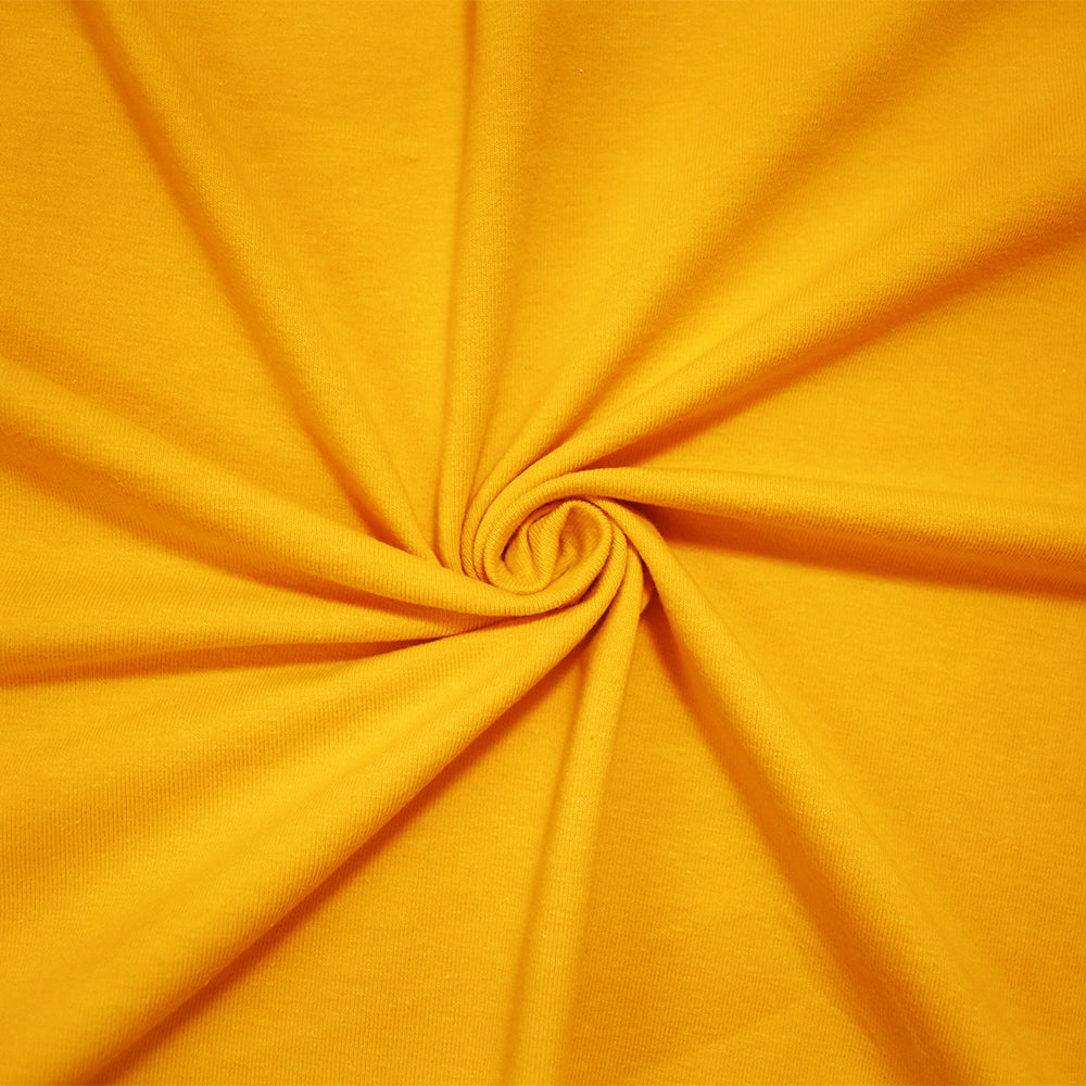 1 Yard Yellow Cotton Solid Stretch Spandex Jersey Knit Fabric 62 Inches Width