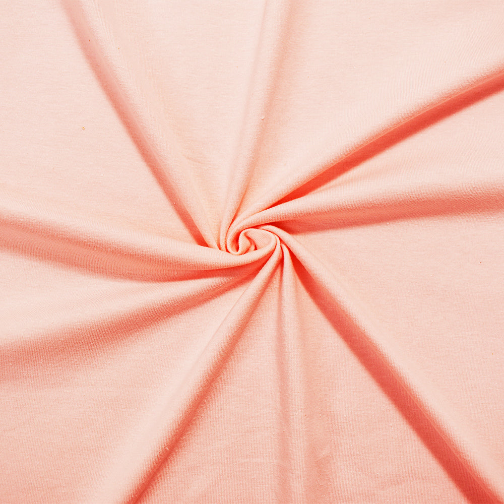 1 Yard Soft Light Orange Cotton Spandex Jersey Knit Fabric, Comfortable for Everyday Apparel, 60 Inches Wide