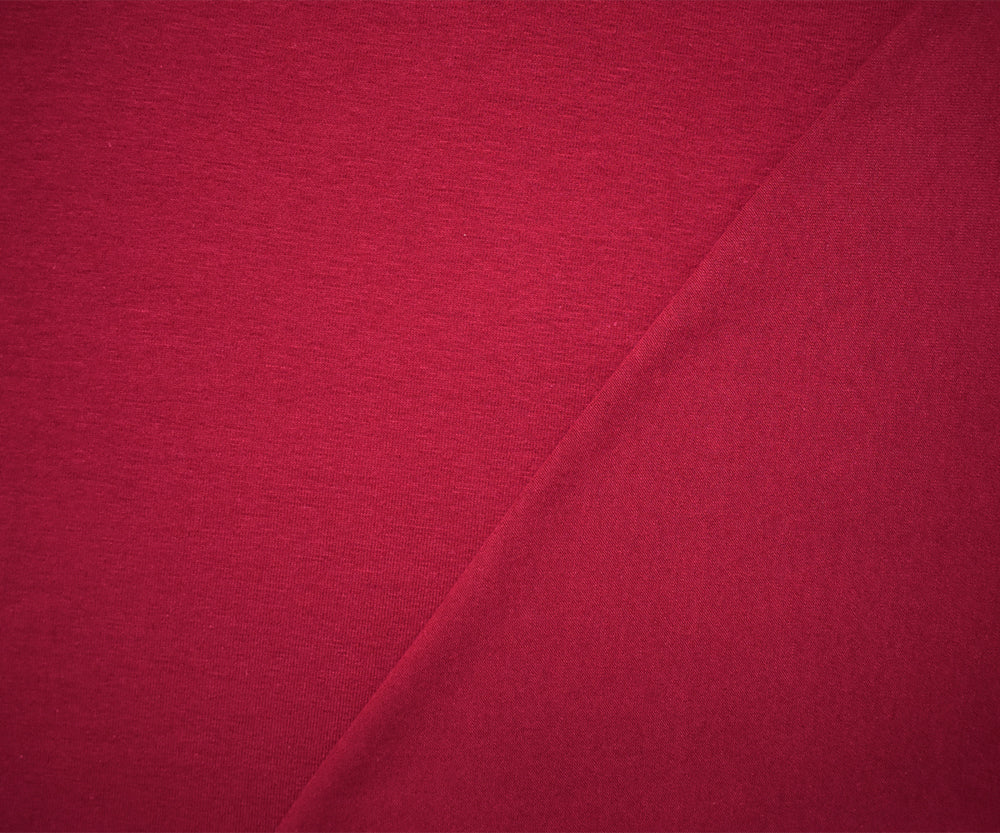 1 Yard Cherry Red Cotton Spandex Jersey Knit Fabric Stretch Apparel 62 Inches Width