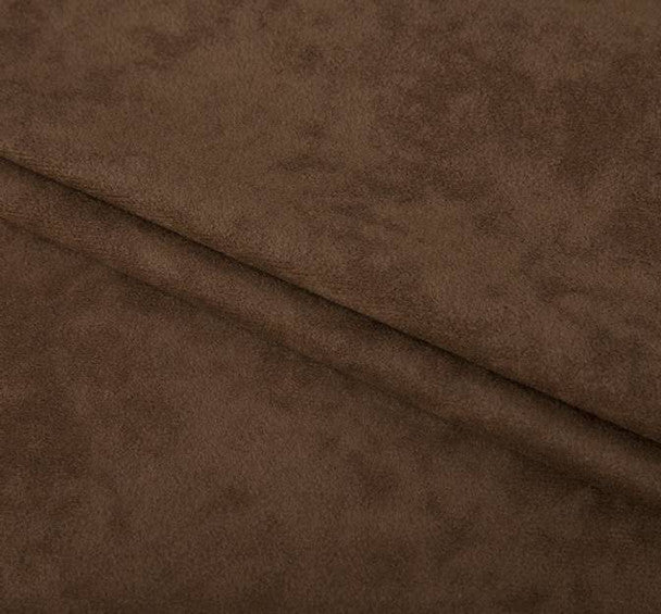 Washed Micro Suede Brown Fabric 58/60” Width, 100% Polyester, Durable Apparel Material, 1 yard