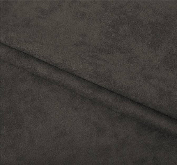 Charcoal Grey Washed Micro Suede Fabric 58/60" Wide, Durable 100% Polyester Apparel Material, 1 yard