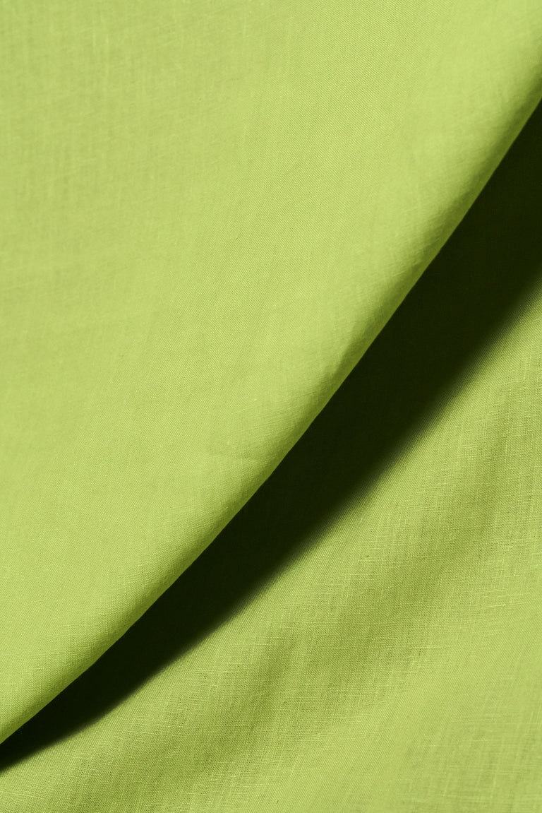 1 Yard Chartreuse Softened Linen Fabric, Lightweight Solid 62 Inches Wide for Apparel and Home Décor