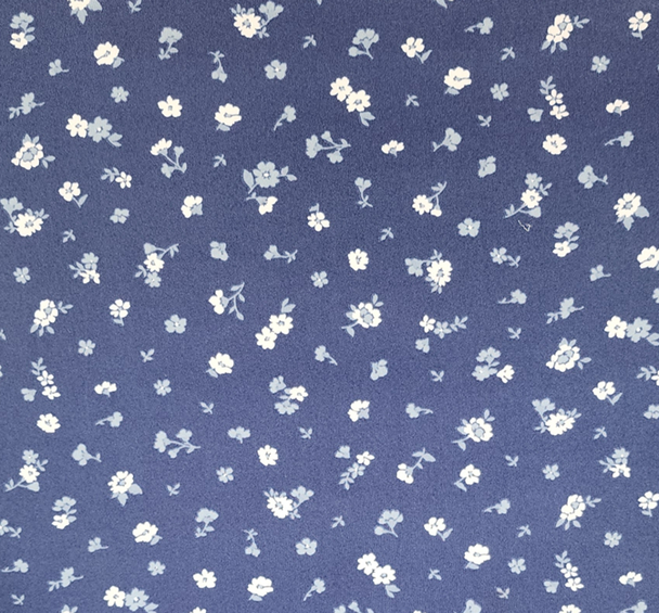 1 Yard Soft Brushed DTY Navy Fabric 58/59" Wide, Fluffy Textured Polyester for Apparel