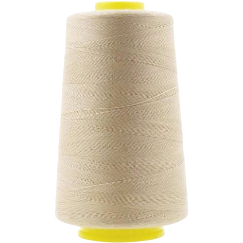 1 Pack of 6000 Yard Beige Spools Sewing Thread All Purpose 100% Spun Polyester Overlock Cone